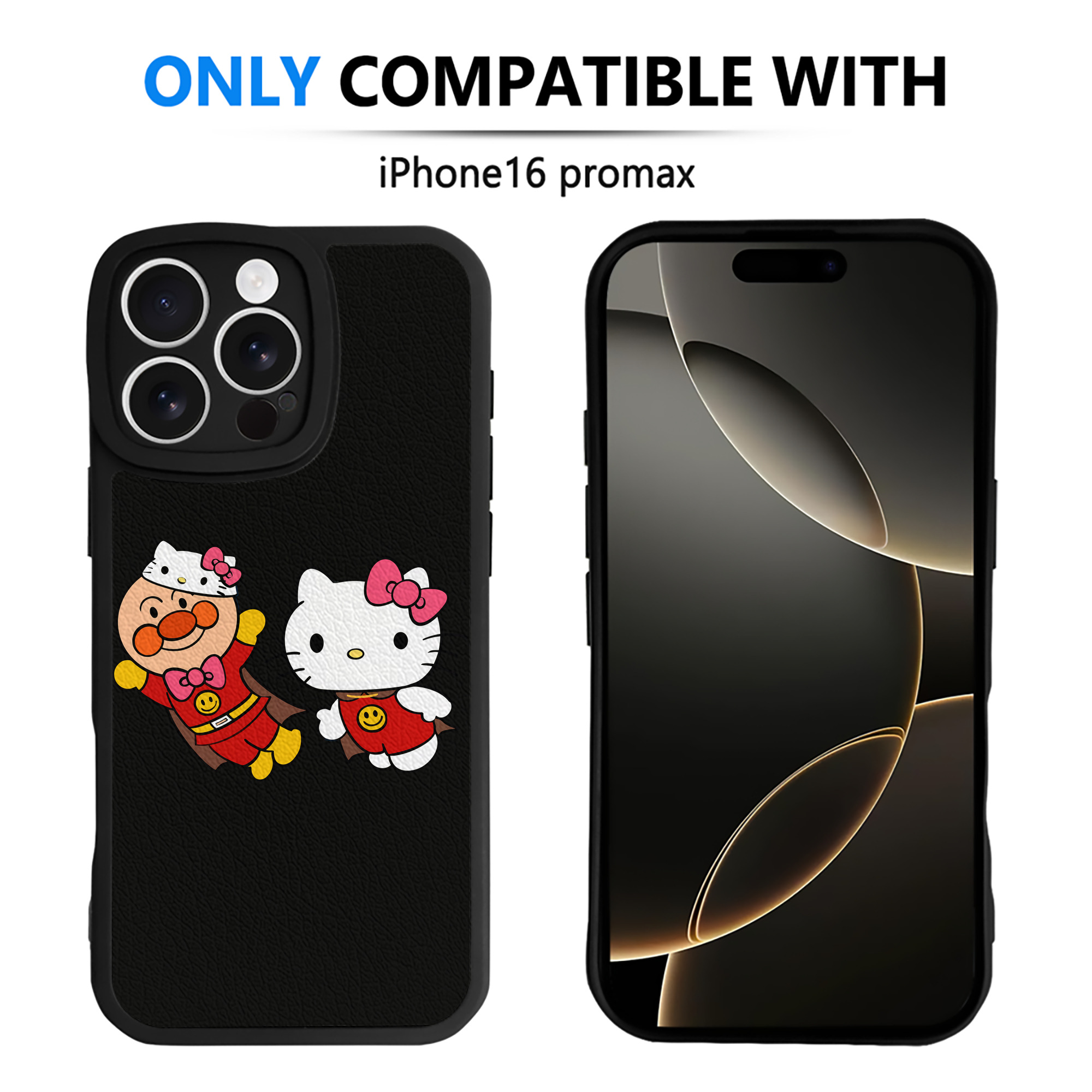 （画像用） アンパンマン Anpanman 【iPhone 16シリーズ対応】シリコンスマホケース（レザー調） 材質：シリコン